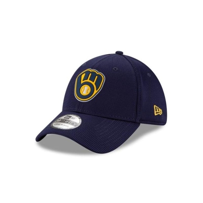 Sapca New Era Milwaukee Brewers MLB Clubhouse Collection 39THIRTY Stretch Fit - Albastri